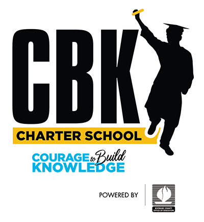 CBK Charter School logo. Courage to Build Knowledge.