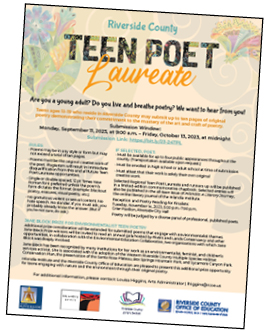 Teen Poet Laureate Flyer