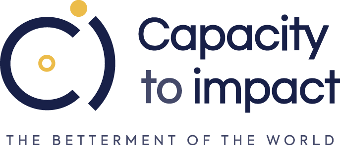 Capacity to impact logo. The betterment of the world