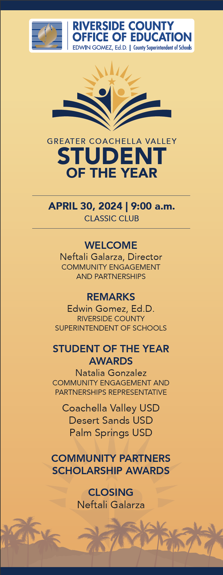 Greater Coachella Valley Student Of The Year Program