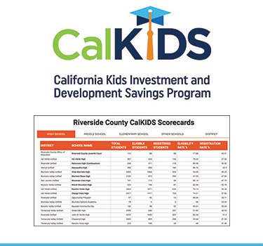 CalKIDS logo and Riverside County Scorecards