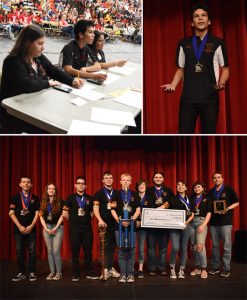 Scenes from the 2018 Academic Decathlon Super Quiz Competition, Student Speech & Top Award Going to Elsinore High School.