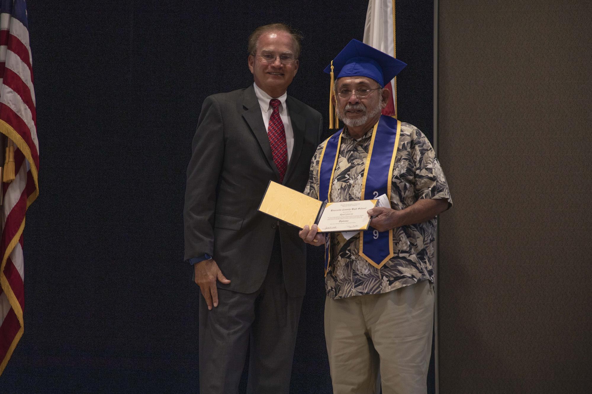 Raul Garcia receives his diploma