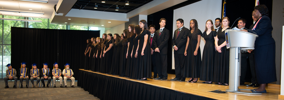 Veterans, King High School Chamber Singers, and Dr. Judy D. White