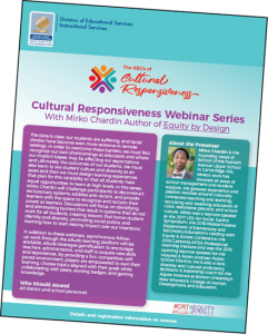 Cultural Responsiveness Webinar flyer