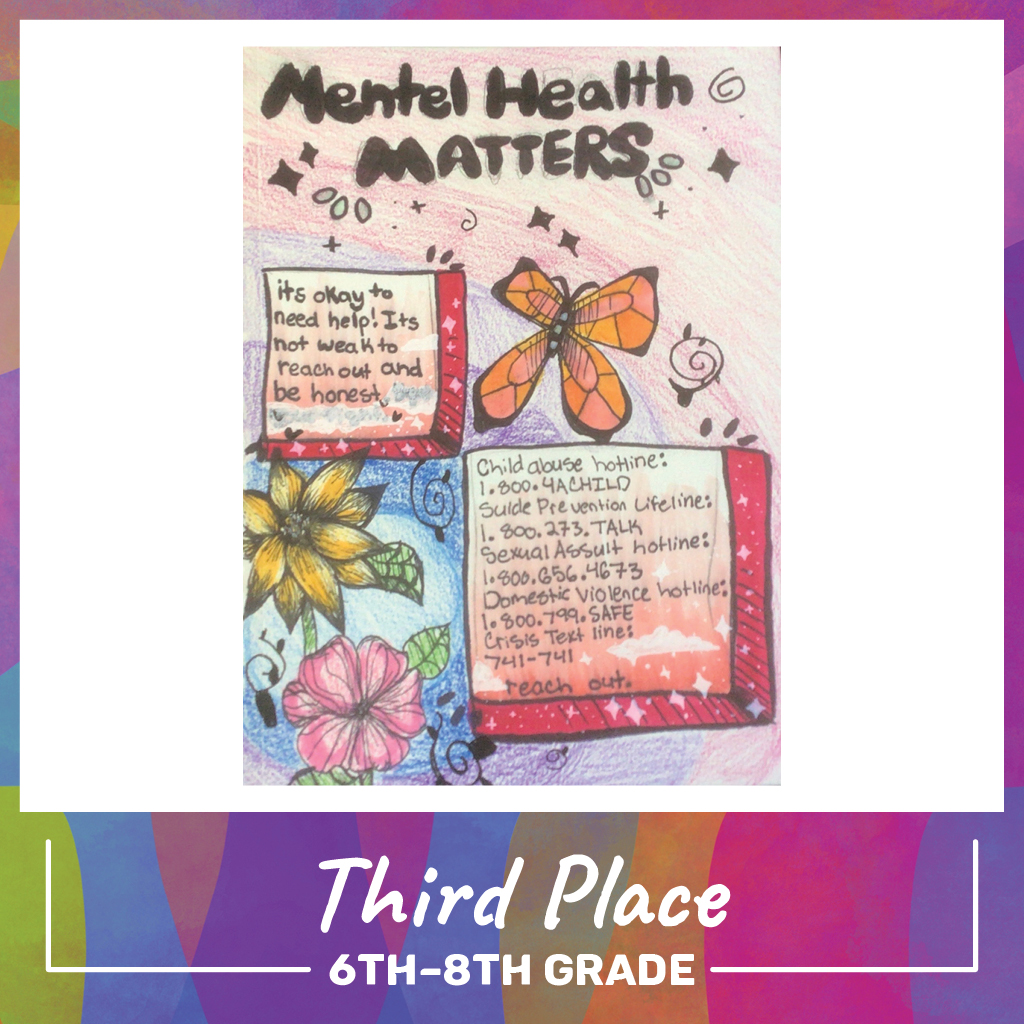 Colorful drawing stating Mental Health Matters