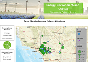 Screen showing Map and Stats for Energy Programs in the Inland Empire