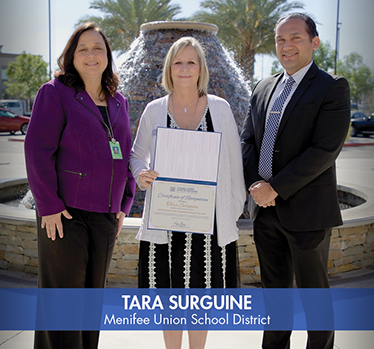 Tara Surguine with Dr. Root and Dr. Gomez